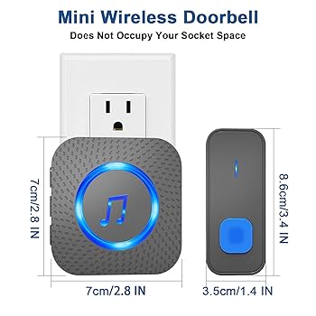 SURFOU Wireless Doorbell with 1 receiver 2 Buttons,IP55